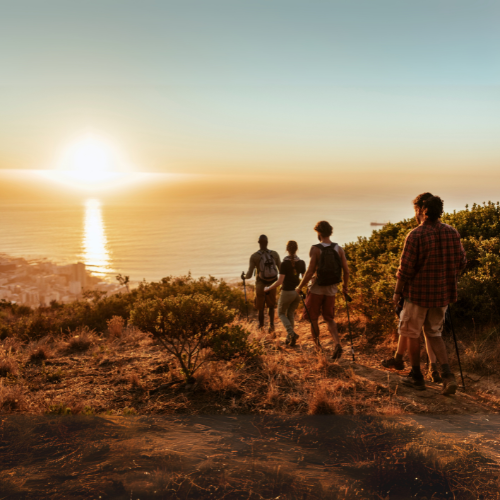 Outdoor mountain hiking experience